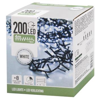 Гирлянда электрическая Koopman наружная 3хАА 200 LED 4,5м холодный белый