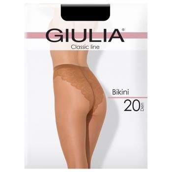 Giulia Bikini Nero Women's Tights 40 Den Size 4