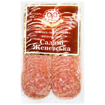 Farro Geneva Salami Sliced Raw Smoked Sausage High Grade 80g - buy, prices for EKO Market - photo 1