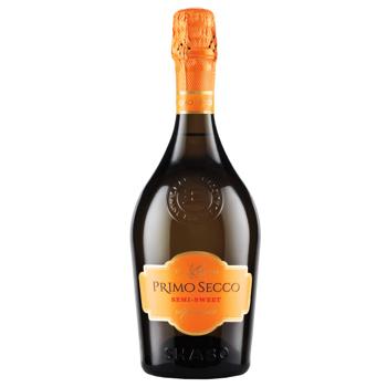 Вино игристое Shabo PrimoSecco белое полусладкое 11,3% 0,75л - купить, цены на КОСМОС - фото 1