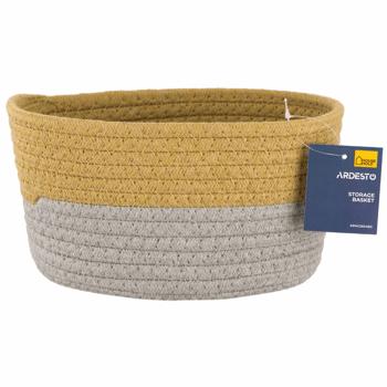 Кошик для зберігання Ardesto Vigor коричневий з бавовняного шпагату 3,5л - купити, ціни на МегаМаркет - фото 1