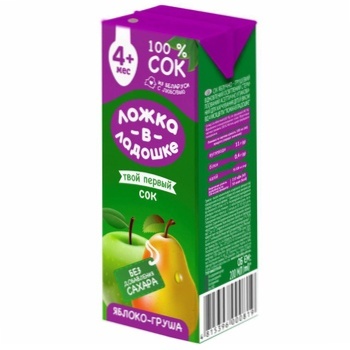 Lozhka v Ladoshke Apple-Pear Juice 200ml - buy, prices for Auchan - photo 2