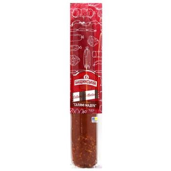 Ковбаса салямі Бащинський Мадера напівкопчена вищий сорт