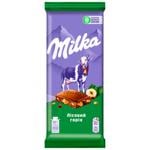 Milka Milk Chocolate with Chopped Hazelnuts 90g