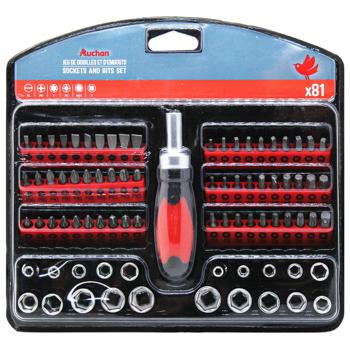 Auchan Screwdriver with Bits 81pcs