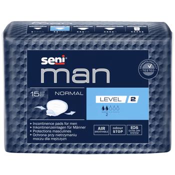 Seni Man Normal Level 2 Incontinence Pads for Men 15pcs