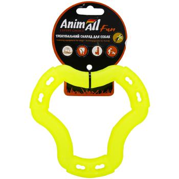 AnimAll Fun Yellow Ring 6 Sides Dog Toy 15cm