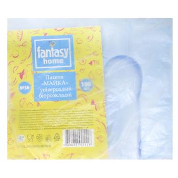 Fantasy Home #36 Biodegradable T-Shirt Bags 22x36cm 100pcs - buy, prices for Auchan - photo 1