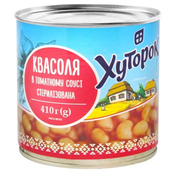 Фасоль Хуторок в томатном соусе 410г - купить, цены на Эпицентр FOOD - фото 1