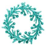 Turquoise Wreath Christmas Decoration