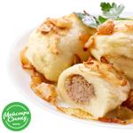 Homemade Steamed Vareniki with Meat