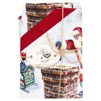 Provence Snowy Winter Tapestry Apron with Velor - buy, prices for MegaMarket - photo 1