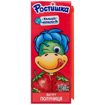 Rostishka Strawberry Yogurt 1.5% 207g - buy, prices for COSMOS - photo 1