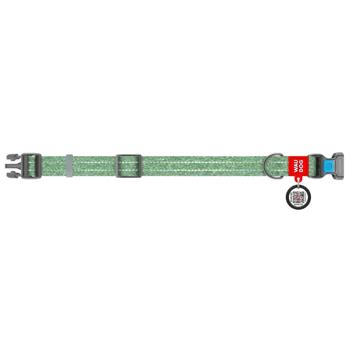 Waudog Re-Cotton Reflective Dog Collar with QR Passport M 28-40cm/20mm Green - buy, prices for MasterZoo - photo 2
