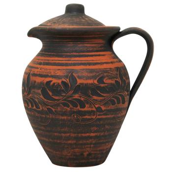 Slav Posud Pottery Jug with Lid 1.1l