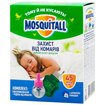 Електрофумігатор Mosquitall від комарів Ніжний захист для дітей + рідина 30мл