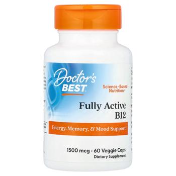 Doctor's Best Fully Active B12 Methylobalamin Vitamin B12 1500mсg 60 capsules