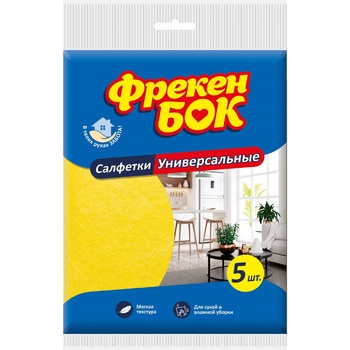 Салфетка д/уборки Фрекен Бок Раз.эконом вискозная 5шт/уп - купить, цены на МегаМаркет - фото 2