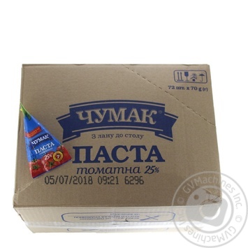 Томат паста Чумак 70 г пак. купить, цены на МегаМаркет - фото 1