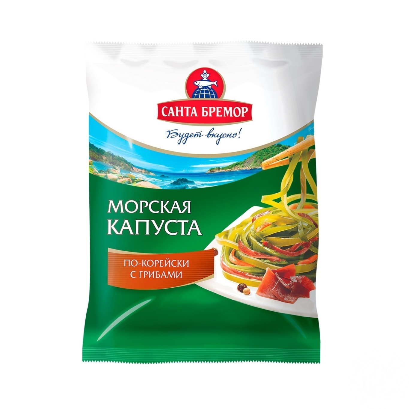

Капуста морская Санта Бремор по-корейски с грибами 350г