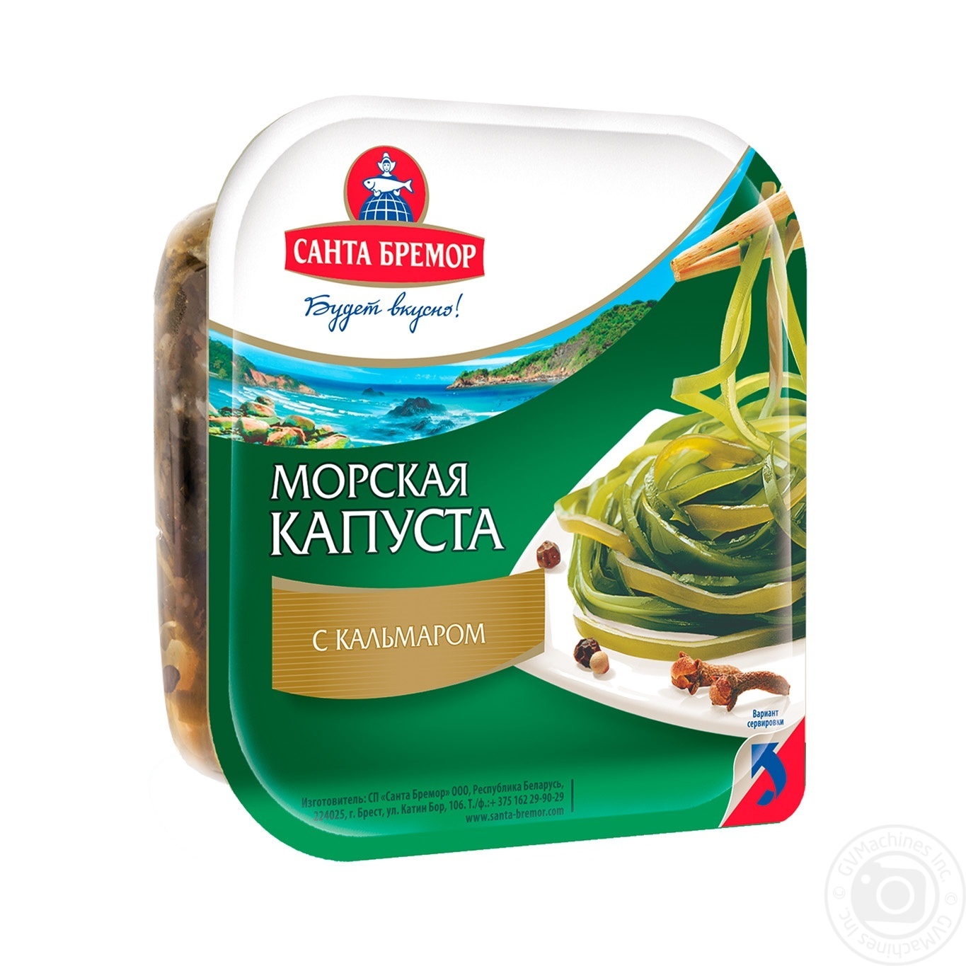 

Капуста морская Санта Бремор с кальмаром 150г