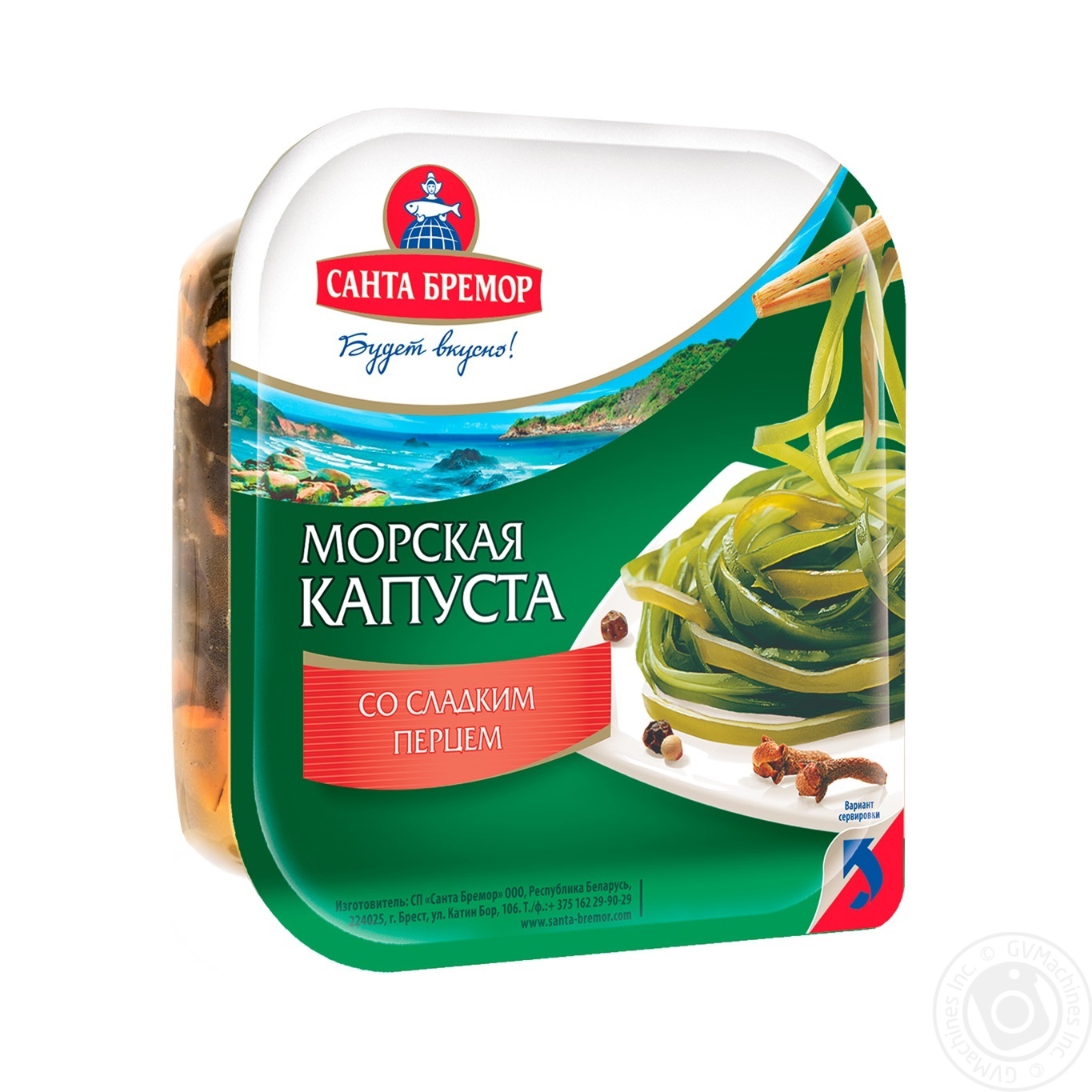 

Капуста морская Санта Бремор с луком и сладким перцем 150г