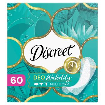 Прокладки ежедневные Discreet Deo Waterlily мультиформ 60шт - купить, цены на КОСМОС - фото 1