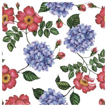 Silken Hydrangea with Rose Hips 2-Ply Table Napkins 33*33cm 16pcs - buy, prices for Za Raz - photo 1