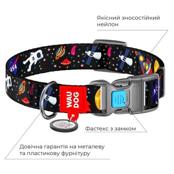 Waudog Nylon Dog Collar with QR Passport L 33-49cm/25mm with Nasa Design - buy, prices for MasterZoo - photo 2