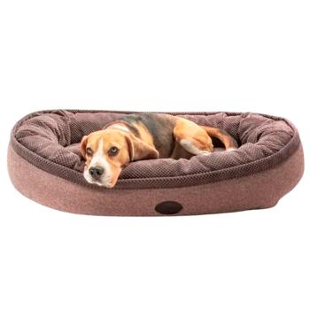 Лежак Harley and Cho Donut Soft Touch Brown 110х80х23см коричневий - купити, ціни на MasterZoo - фото 4