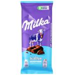 Шоколад молочний Milka Bubbles пористий 80г