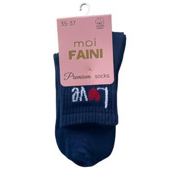 Moi Faini Love Women's Blue Socks Size 35-37 - buy, prices for - photo 1