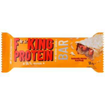 Батончик Allnutrition Fitking Delicious протеиновый со вкусом карамели и арахиса 55г - купить, цены на Эпицентр FOOD - фото 1