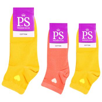 Носки Premier Socks женские средние с сердечками р.23-25 - купить, цены на ЕКО Маркет - фото 1