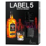 Label 5 Classic Black Whisky 40% 0.7l + 2 Glasses