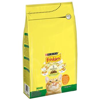 Friskies Indoor Dry Food with Chicken, Turkey and Vegetables for Indoor Cats 1.5kg - buy, prices for - photo 2