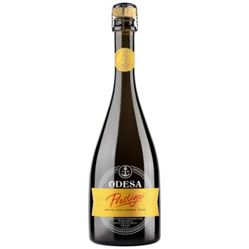 Вино ігристе Odesa Prestige біле напівсолодке 10,5-13,5% 0,75л - купити, ціни на Ідеал - фото 1