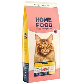 Home Food Adult Sterilised Large Breeds cухий корм для котів 10 кг - телятина та лосось - купити, ціни на MasterZoo - фото 1
