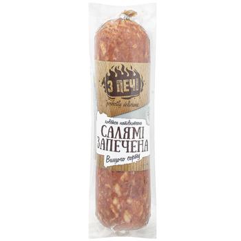 Globino Z Pechi High Grade Baked Semi-Smoked Salami Sausage 400g - buy, prices for ULTRAMARKET - photo 1