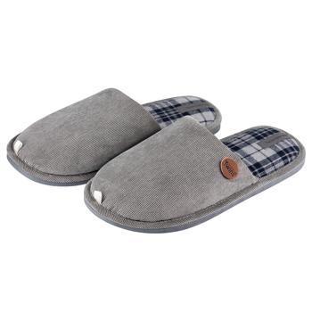 Twins Twins 10492 Сorduroy/Сell Gray Men's Slippers s.42-43 - buy, prices for Supermarket "Kharkiv" - photo 1