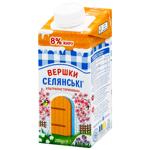 Сливки Селянські ультрапастеризованные 8% 200г