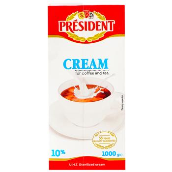 Сливки President ультрапастеризованные 10% 1000г - купить, цены на МегаМаркет - фото 2