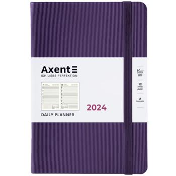 Ежедневник Axent Partner Lines датированный пурпурный 2024 - купить, цены на Auchan - фото 1