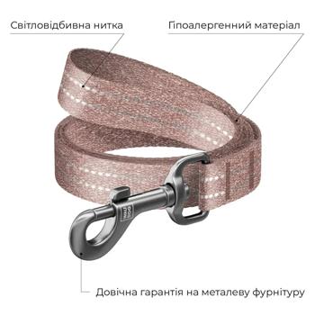 Поводок Waudog Re-cotton хлопковый светоотражающий 3м/15мм коричневый - купить, цены на MasterZoo - фото 3