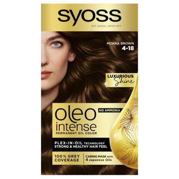 Syoss Oleo Intense 4-18 Mokka Brown Ammonia-Free Hair Dye - buy, prices for COSMOS - photo 2