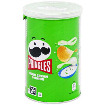 Чипси Pringles картопляні зі смаком сметани та цибулі 70г - купити, ціни на МегаМаркет - фото 1