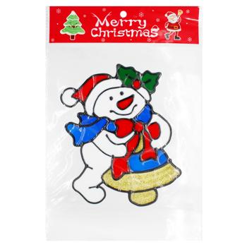 Наклейки новогодние силиконовые 20*25см - купить, цены на КОСМОС - фото 4