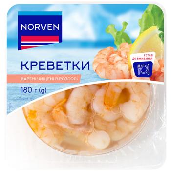 Креветка Norven вареные в рассоле чистые 180г - купить, цены на - фото 1