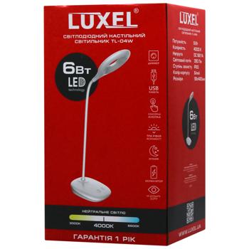 Светильник Luxel настольный аккумуляторный LED 6W белый + USB ночник TL-04W - купить, цены на - фото 1