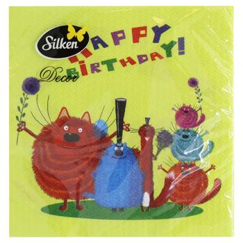 Silken Happy Birthday 2-Ply Table Napkins 16pcs 33*33cm